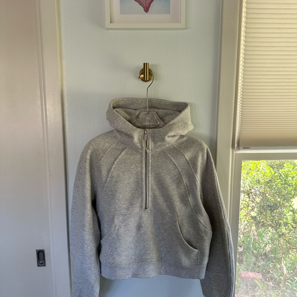 Gray Quarter-Zip Hoodie